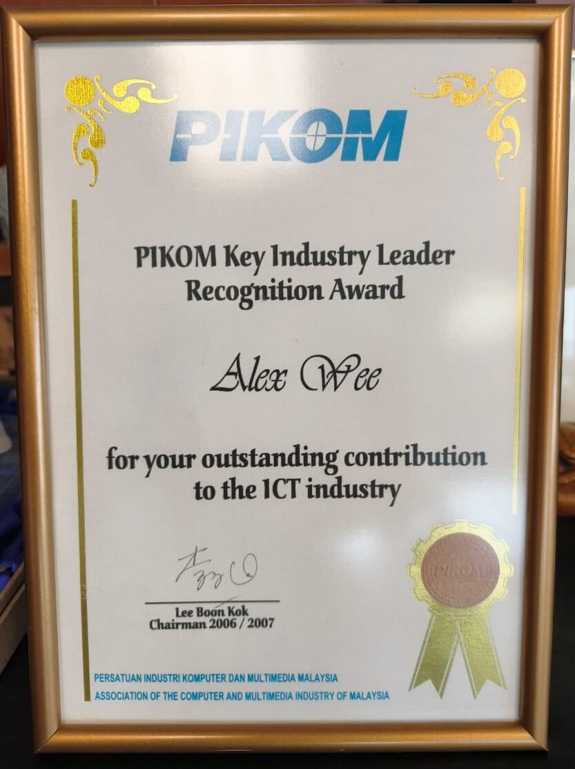 PIKOM – Key Industry Leader Recognition Award, Alex Wee